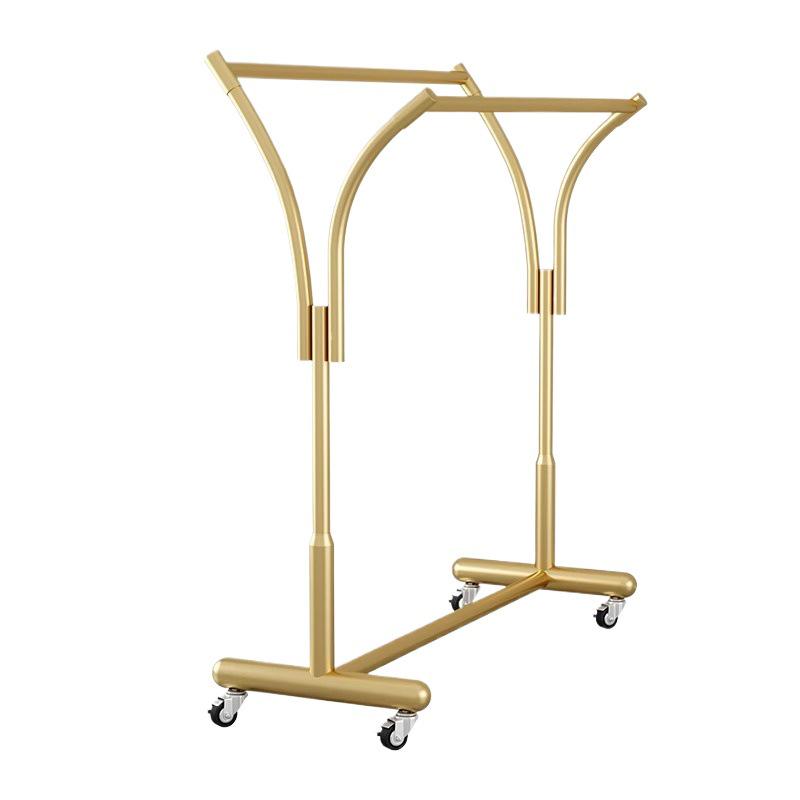 Floor-Standing Double-Row Clothing Rack for Men's, Women's, and Children's Apparel