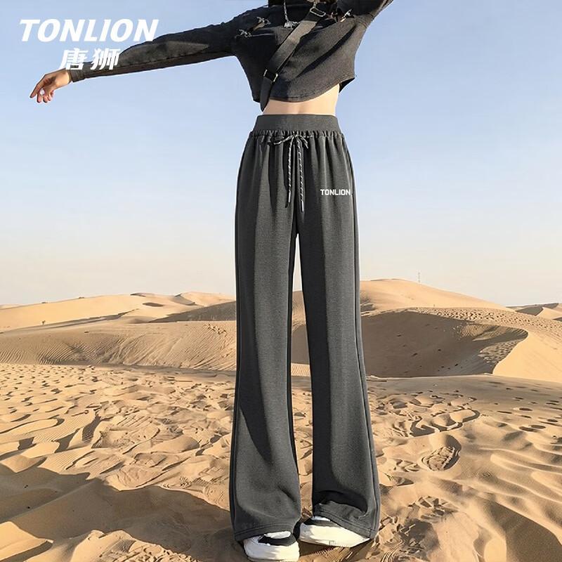 

TonLion Women s High-Waist Flared Straight Leg Casual Pants L
