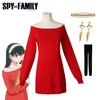 Spy×family Yor Forger Cosplay Kostüm Kleid für Halloween und Karneval