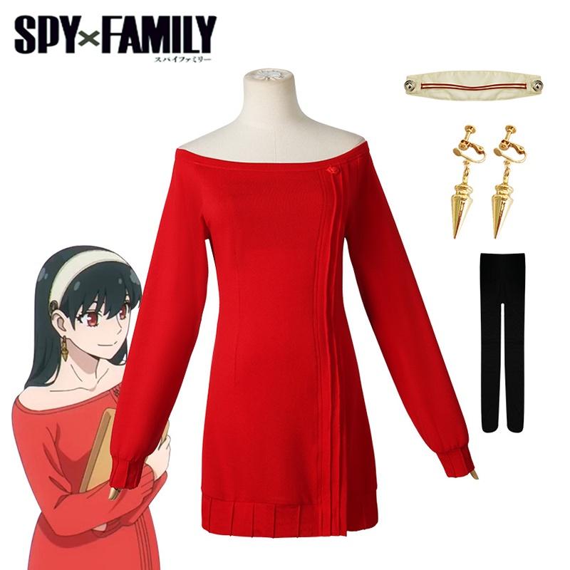 Spy×family Yor Forger Cosplay Costume Dress Halloween Carnival Role Play Party