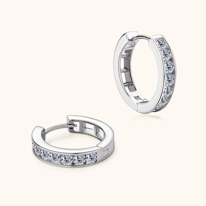 Silvere Glam Bestseller High-End Moissanit Ohrringe Und Ohrringe, Damen Leichter Luxus Süßes Und Cooles Design, S925 Sterlingsilber Ohrschmuck