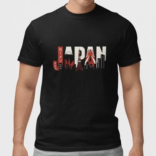 Japan Tokyo Skyline T Shirt Travel Japan Cityscape Graphic Tee L