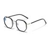 Glasses Metal Ring Literary Retro Flat Glasses Women'S Face Covering Plain Glasses Square Glasses Men