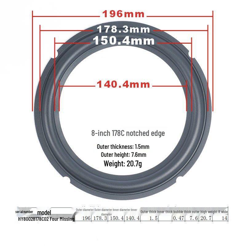 Speaker Repair Parts: 3-Inch To 10-Inch Rubber Surround Suspension Rings