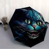 1pc Whimsical Feline Automatic Open/close Folding Compact Cute Umbrella, 8-Rib Sturdy Canopy, Lightweight Portable, Commuting Use,183
