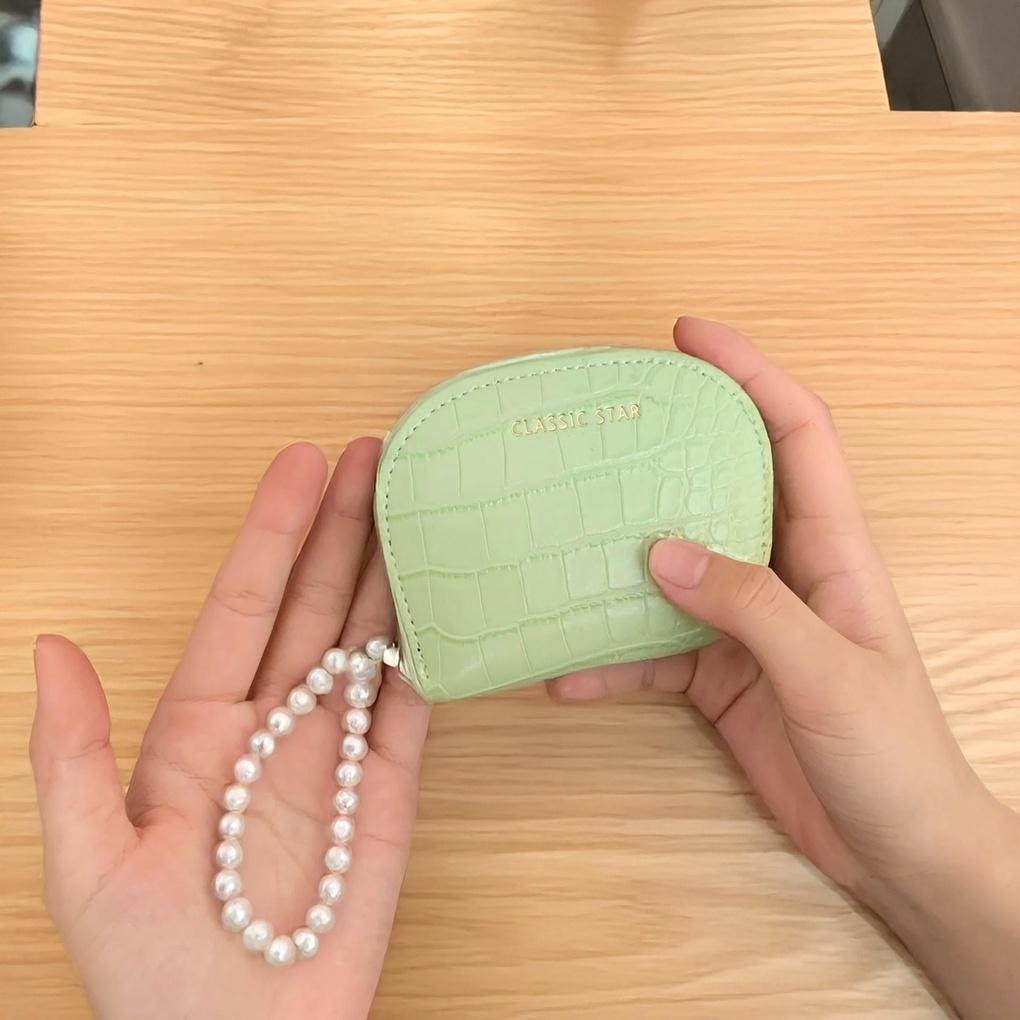 

Women s Simple Crocodile Leather Card Holder Coin Purse FREE