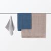 MUJI Fluffy Pile Bath Towels Set of 60 x 120 Blue 84971327 (Patterned), 4, cm, Check,