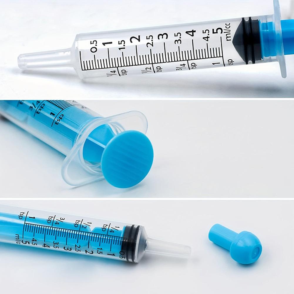 Disposable Pet Syringe Feeder Easy To Use Cat Water Feeder Cat Milk Feeding Syringe with Plastic Cap Plastic Diffuser Syringe