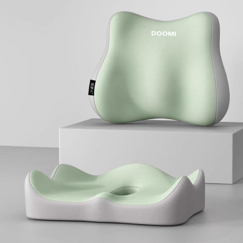 Office Seat Cushion Backrest Integrated Seat Cushion For Lumbar Support Pressure Relief Memory Foam Seat Cushion