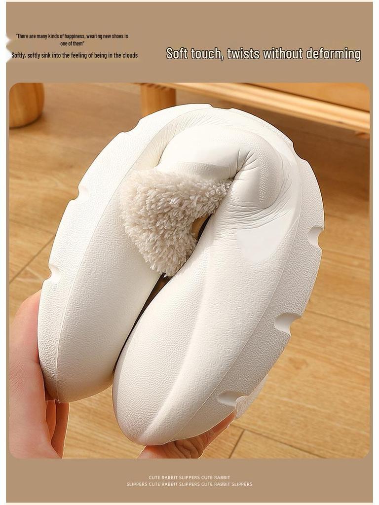 2025 Women's Fuzzy Outdoor Slippers: Autumn/Winter Detachable Closed-Toe Comfort Cotton Shoes