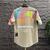 Nuova T-shirt a Maniche Corte da Uomo Ins Trendy Brand Stile Hip-Hop Europeo e Americano Girocollo Stampa Graffiti Maglia Base Top Estiva