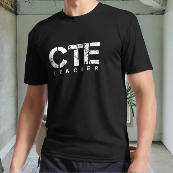 

New cte teacher Active Logo Men s Black T shirt Funny Size S to 5XL L