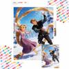Diamond Art Painting Kit Rapunzel Snowball Fight 5D Diamond Painting Dot Art Home Wall Decor