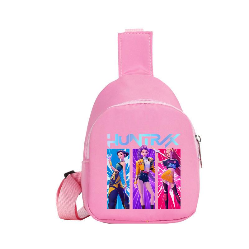Kids Girls Kpop Hunters Rumi Zoey Mira Printed Student Lightweight Breast Bag Casual Messenger Bags