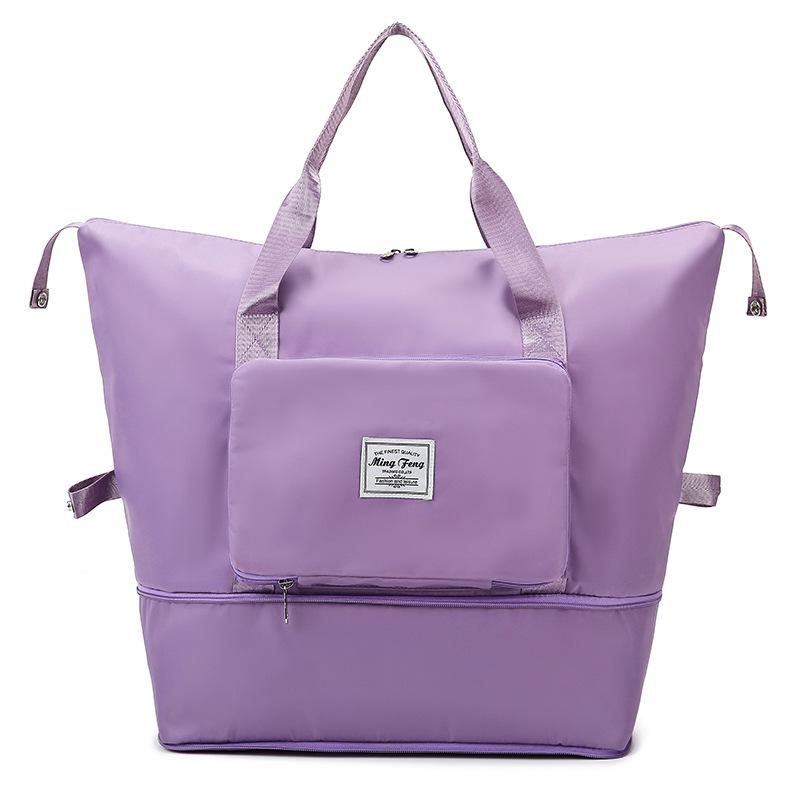 Foldable Large-Capacity Travel Bag with Dry/Wet Compartment for Gym, Swimming, Yoga, Student Trips, and Business Travel