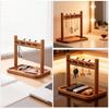 Vintage Wooden Storage Display Stand Entryway Organizer for Key Sunglasses Eyeglass Watch Jewelry Home Desktop Decor Holder