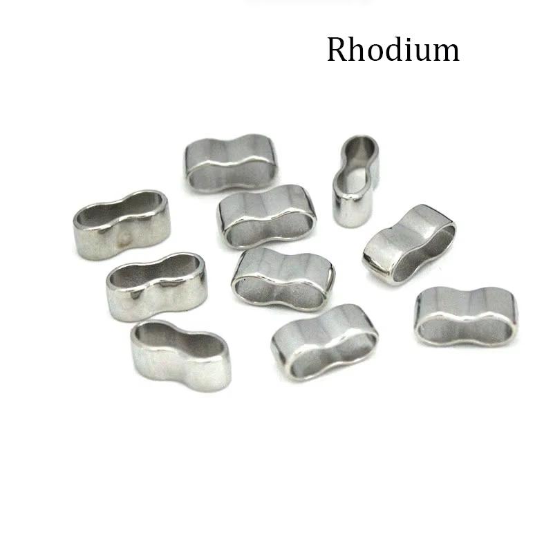 30Pcs Metal Charms Slider Spacer Beads/Big Double Hole Stopper Beads Accessories for Leather Bracelet Jewelry Making Accessories