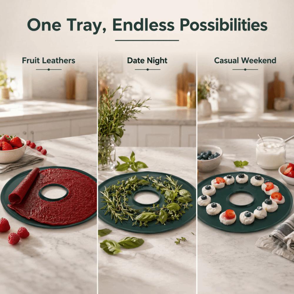 Transparent Green Food Dehydrator Sheet Round Dehydrator Water Tray For Nesco Dehydrator