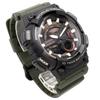 Casio AEQ-110W-3AV Men's World Time Analog-Digi Quartz Watch with Black Inverted LCD and Military Green Display (Imported)