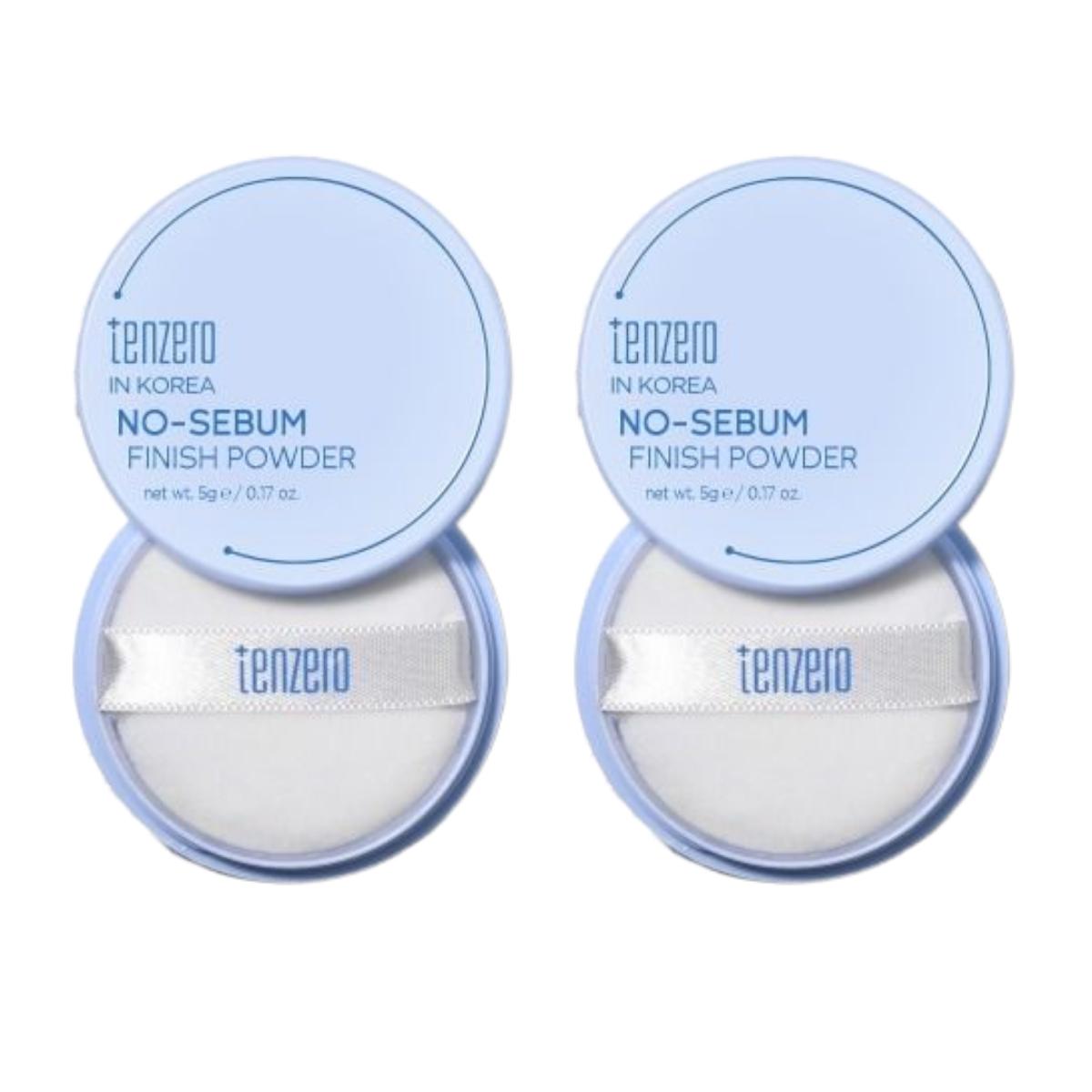 TENZERO No-Sebum Finish Powder - Transparent Oil-Control Setting Powder - 5g (Pack of 2)
