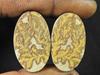Natural Psilomelane Germane Dendrite pair Earring Making Stone 17X18X03 MM SK-780
