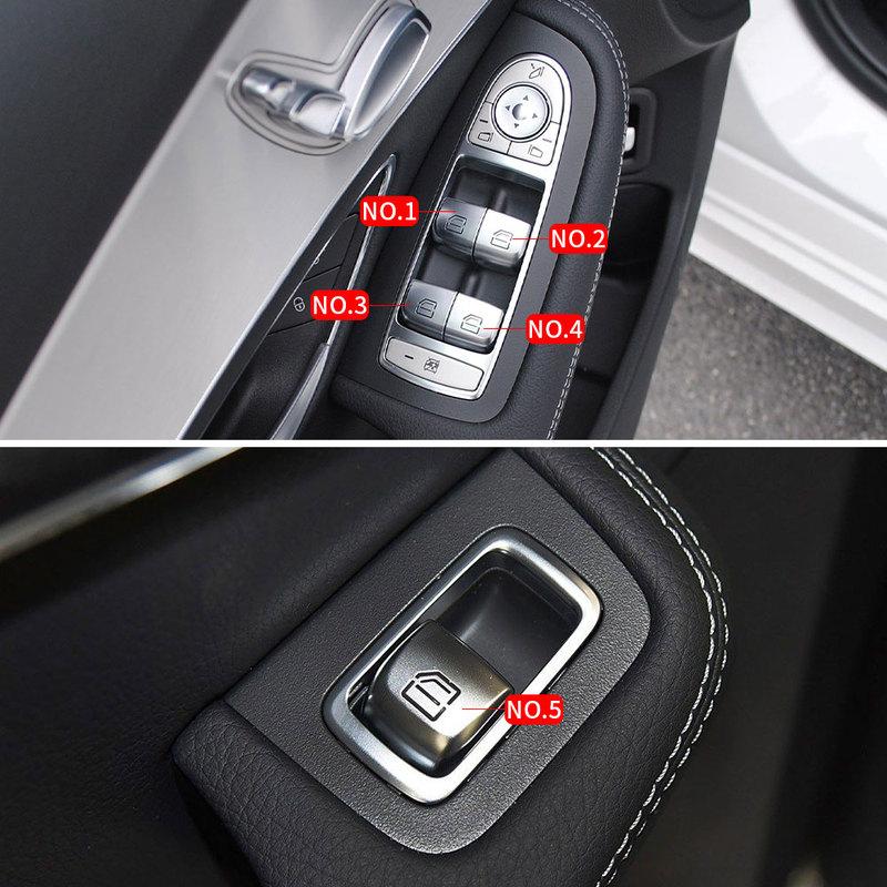 For Mercedes W205 W253 Car Power Window Switch Button Cover Cap Replacement For Benz C GLC Class Coupe C180 C200 C250 GLC300