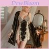 French Lace Velvet Sleepwear Set With Vneck Design For Women Home Use