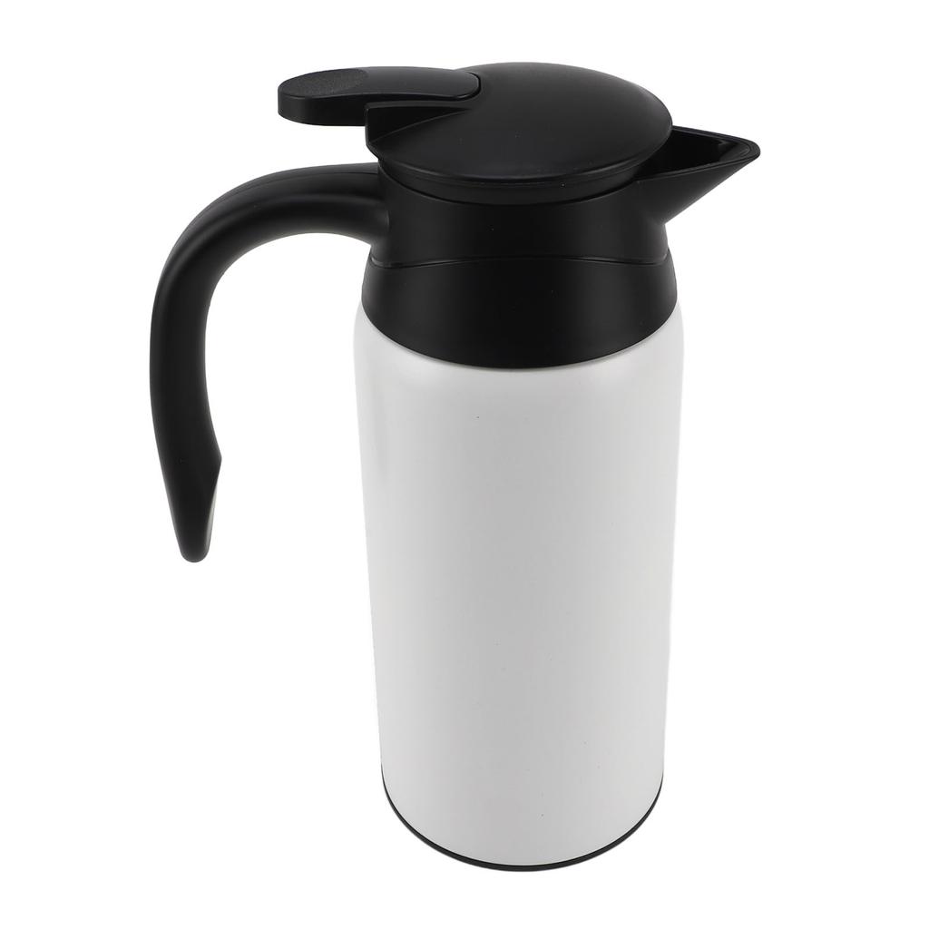 Electric Car Kettle 800ml Capacity Fast Heating Auto Shutoff Stainless Steel 12V 24V Electric Travel Mug for Cars Trucks