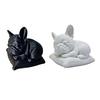 3D Printed Bulldog Figurine, Cute Sleeping Dog Statue, Collectible Animal Ornaments for Car, Office Desk Decor