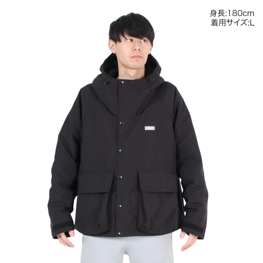 Raglan Puffer Hooded 101244021009 Jacket, Black, Small,