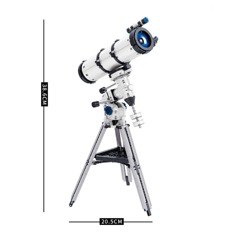 Knew Built Astronomical Telescope Building Blocks Aerospace Culture Series Assembly Puzzle Toys Creative Desktop Decorations
