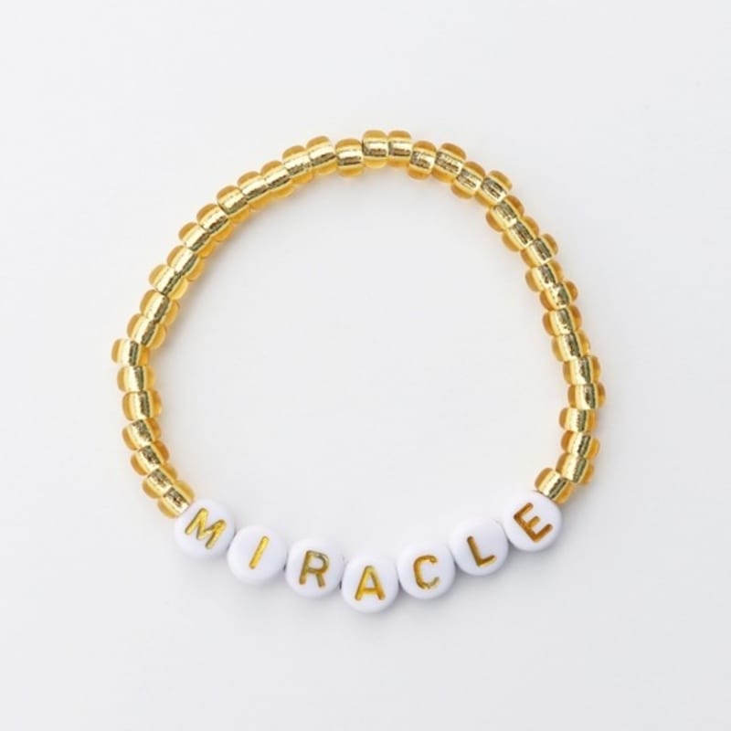 BONBEAU Cool Summer My Initial Beads Bracelet Bongbo Color Initial Bead Banding Bracelet