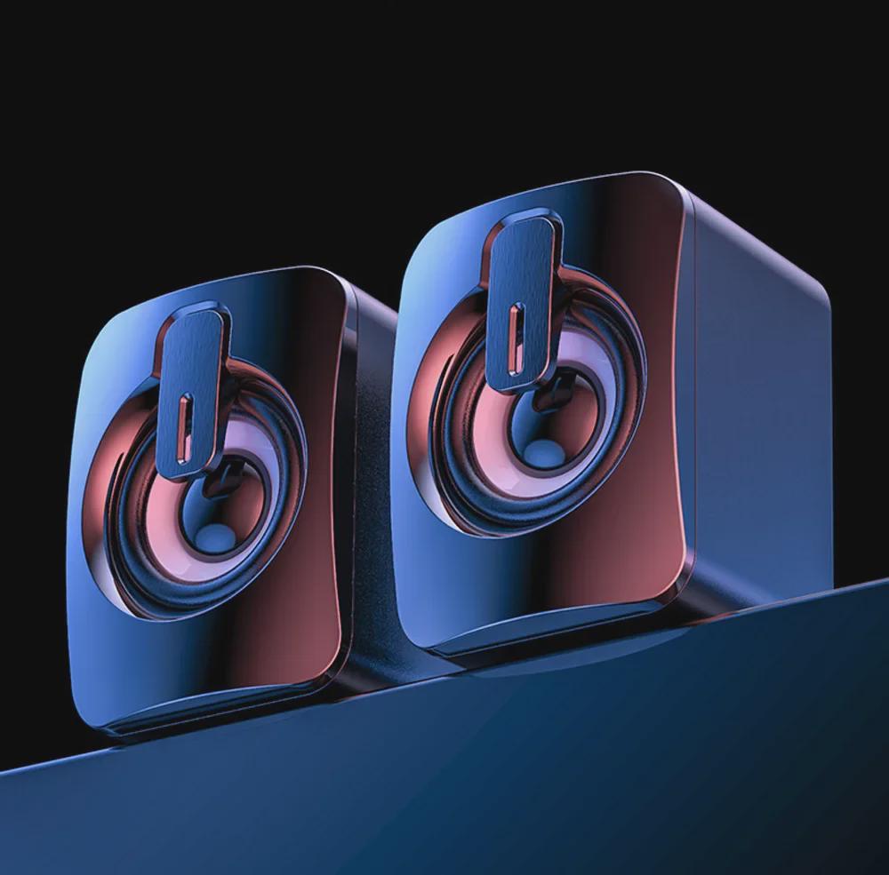 Compact Wired Desktop Subwoofer Speaker for Computer and Notebook