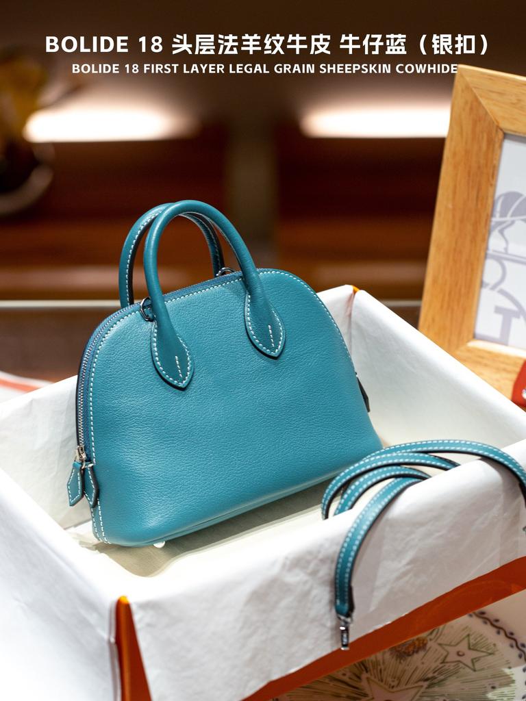 Lagerfeld Bolider 18cm Achseltasche Vollrindleder Halbhandgefertigt Handgenäht Temperaturerhaltungsball Echtes Leder Patchwork Damen Tasche