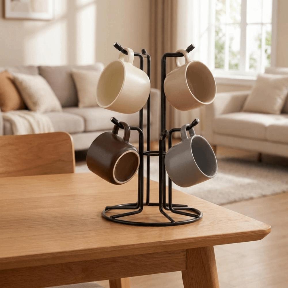 Decorative Mug Drying Rack Large Capacity Coffee Cup Holder Mug Hanging Display Rack Wedding