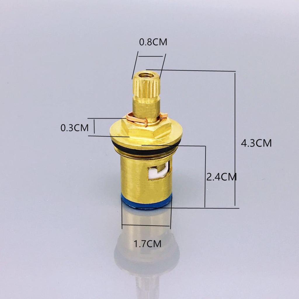 1 Universal Replacement Tap Valves Brass Ceramic Disc Cartridge Inner Faucet Valve for Bathroom, Clockwise or Anti-clockwise