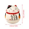 Japanese Ceramic Lucky Cat Tumbler Daruma Crafts Cartoon Lucky Cat Ornaments Landscape Home Decor Fortune Cat Statue Figurines
