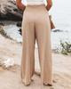 Women's Spring/Summer Cotton Linen Wide-Leg Elastic Waist Pants - Available in Various Colors