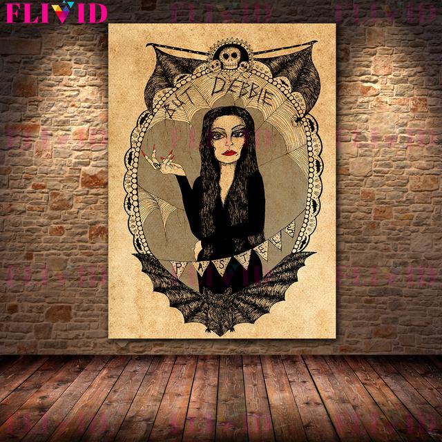 Retro Şeytan Takımyıldızı Kehanet Posteri Gotik Karanlık Şeytan Takımyıldızı Duvar