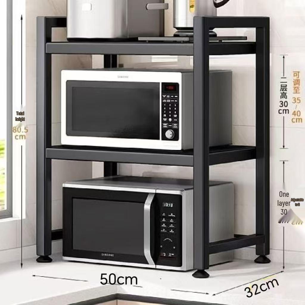 Retractable Kitchen Countertop Shelf for Microwave and Rice Cooker
