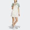 Adidas Solid Color Zip Pocket Short Sports Overall Dress Women Dress Wonder-White IK8605