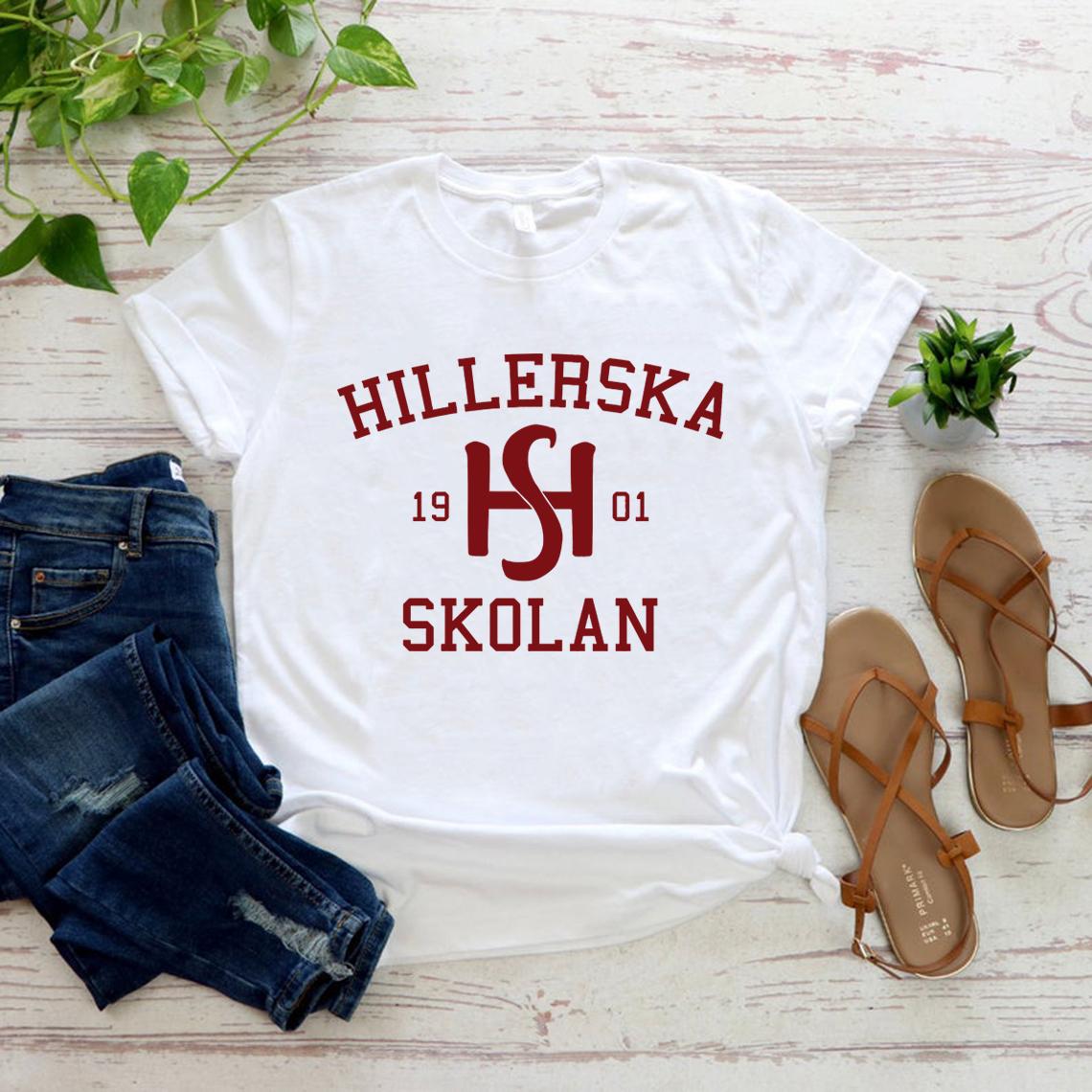 

Футболка Young Royals Hillerska Skolan T-Shirt Футболка унісекс Графічні футболки унісекс Футболки з короткими рукавами Вуличний верх унісекс XL