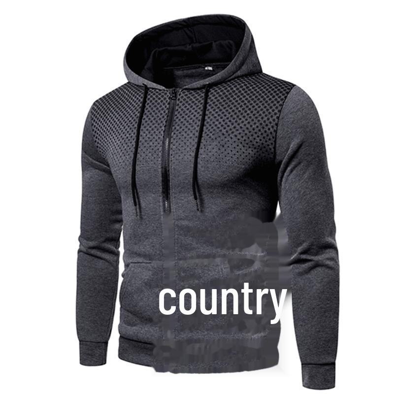 Men's Casual Sports Zipper Sweatshirt - Autumn/Winter Fitness Top