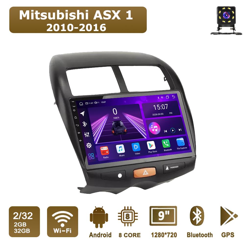 

Автомобильная магнитола Android Car-Play для Mitsubishi ASX 1 2010-2016 Мультимедийный проигрыватель Головное устройство Стерео Навигация GPS BT WIFI, 8 ЯДЕР ,2+32ГБ чёрный