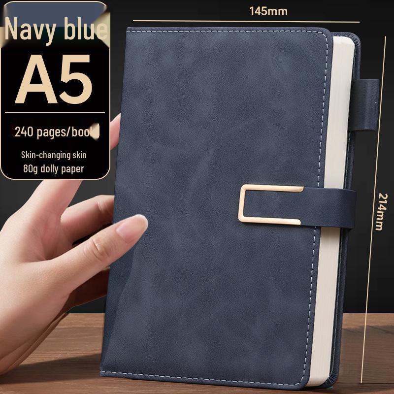 Individuelle Gestaltung eines A5-Notizblocks für das Büro mit Logo-Schnalle