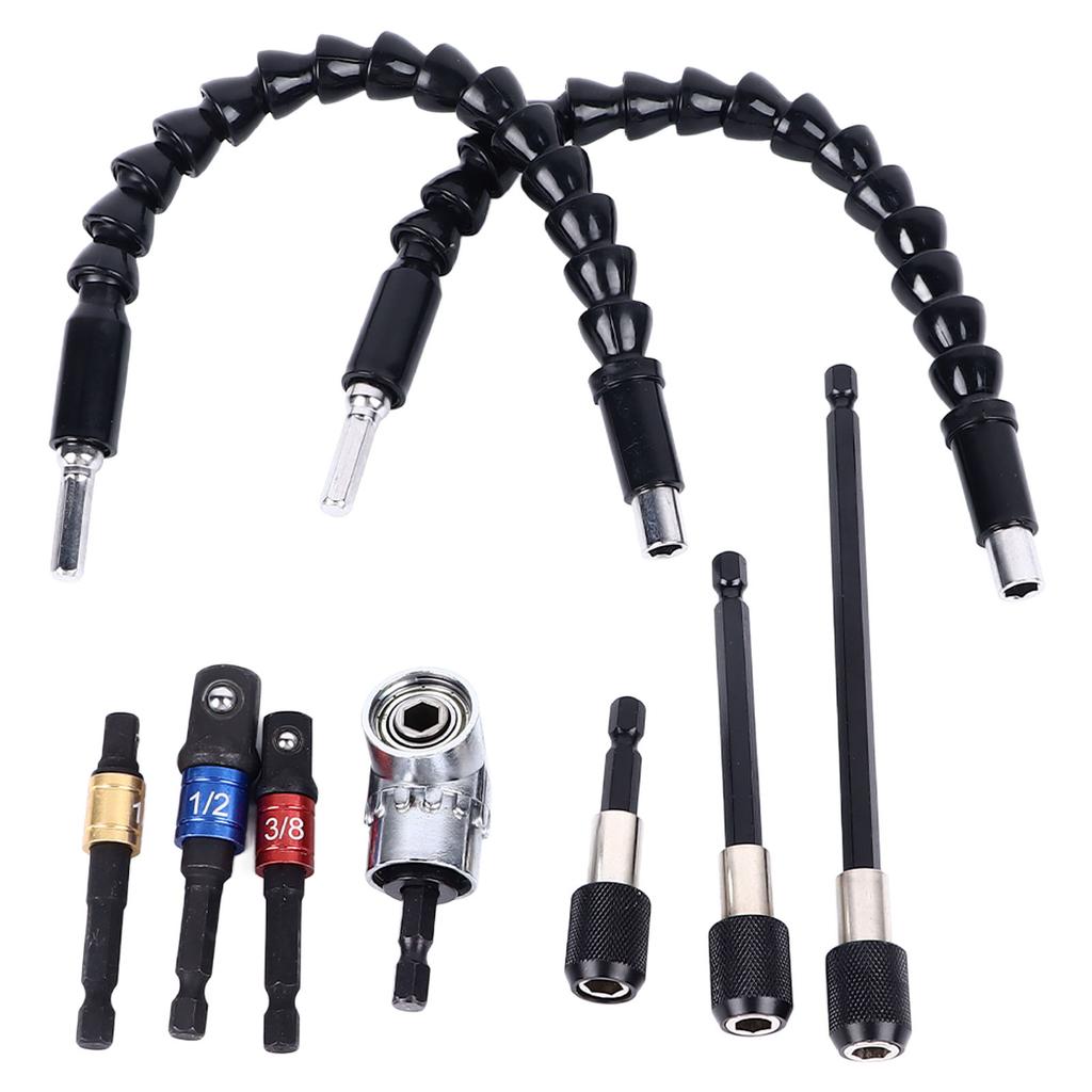Drill Bit Extension Set Multifunctional Quick Connect Universal Flexible Shaft Bit Holder Set for