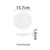 Pure White Ceramic Round Flat Plate