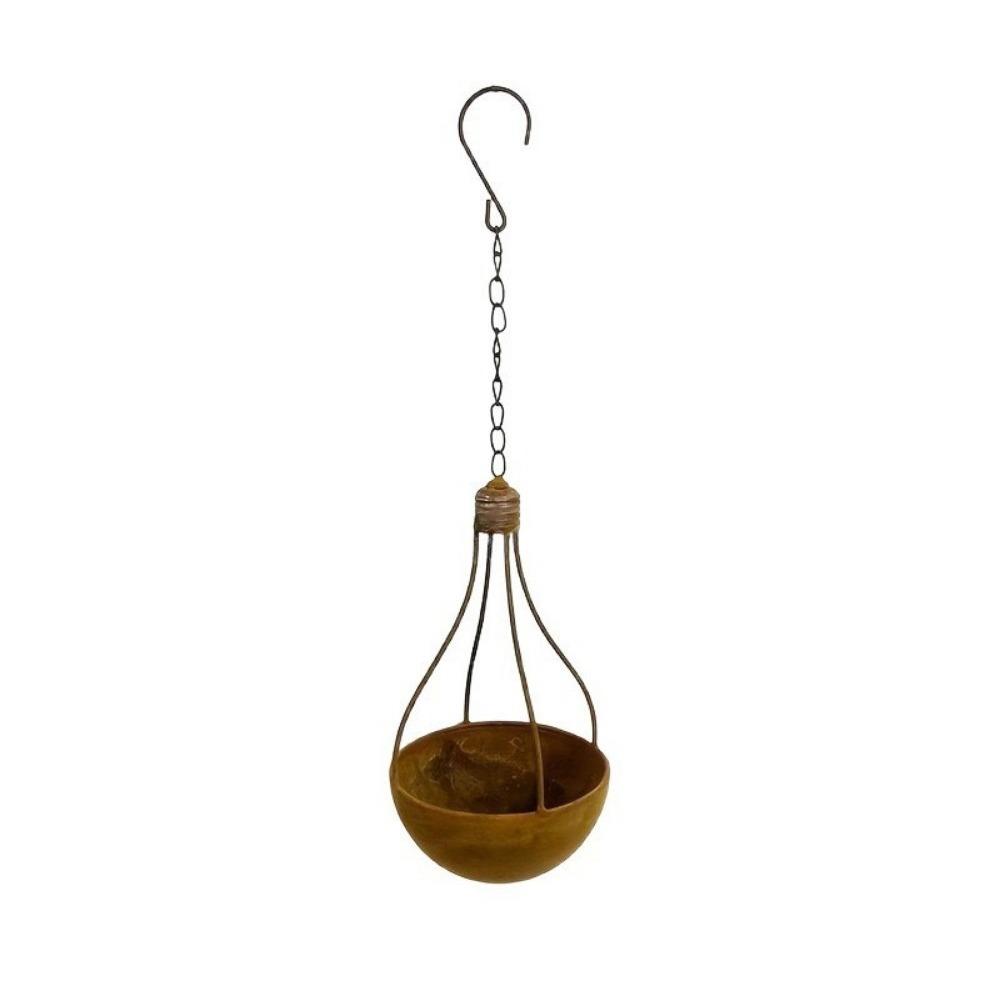 Iron Hanging Flower Vase Lightweight Metal Hanging Planter Garden Planter Balcony Decoration