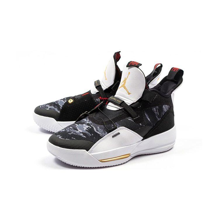 Jordan Air Jordan 33 'Tiger Camo' Low top Performance Basketball Shoes White Black Unisex AQ9244-016