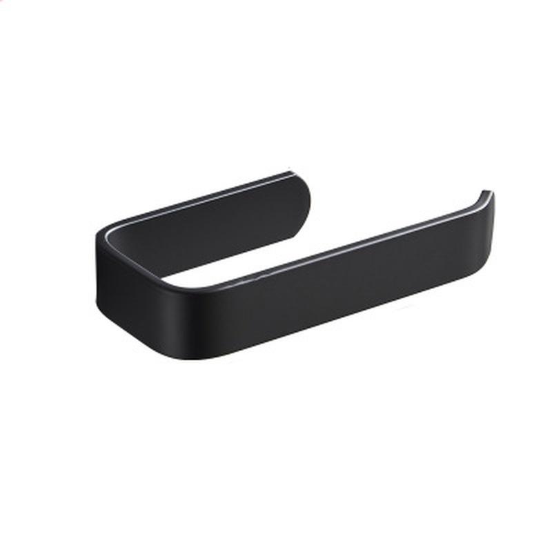 1PC Toilet Paper Holder Tissue Rack Wall Mounted Bathroom Kitchen Roll Holder Paper Tissue Rack Hook Modern Black Hanger